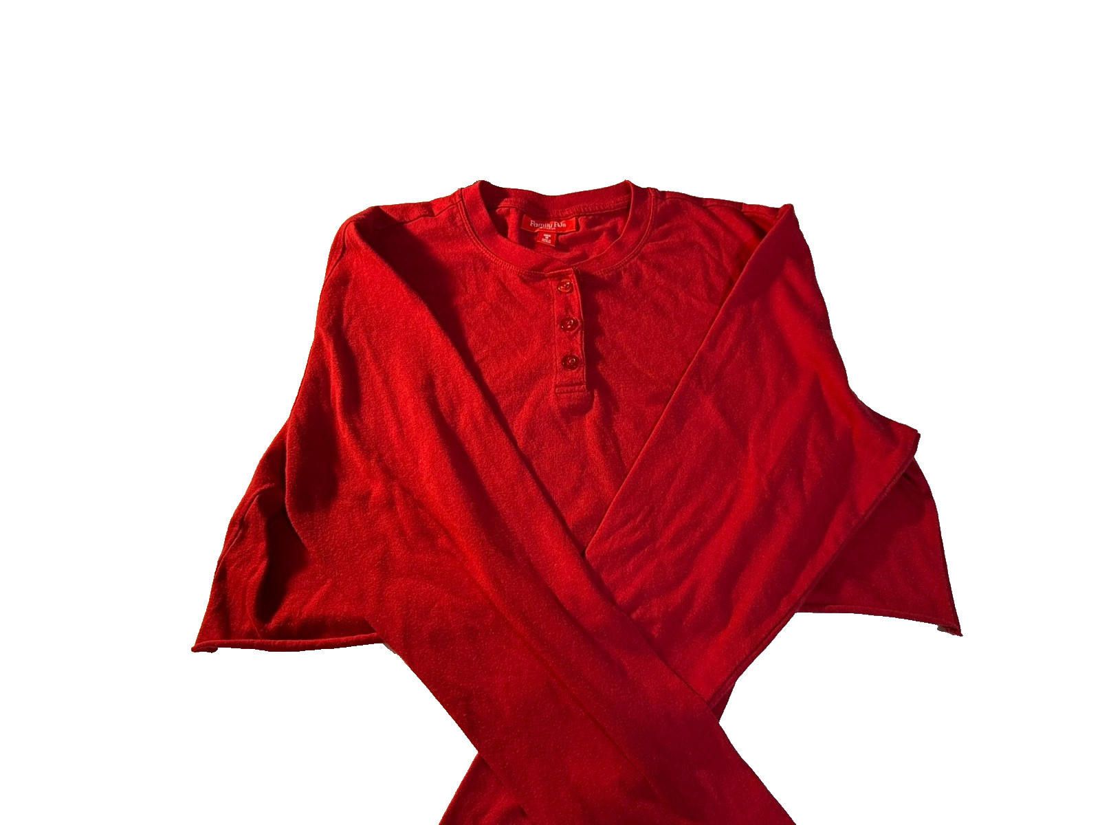 Macys Crimson Crop Henley Women’s Soft Cotton Long Sleeve Tee Size M / US 6-8 / IT 42-44 - 6 Thumbnail