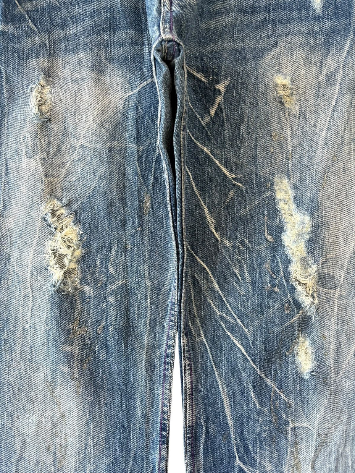 Hysteric Glamour Vintage Japanese Brand Painted Distressed Loose Jeans Size US 31 - 3 Thumbnail
