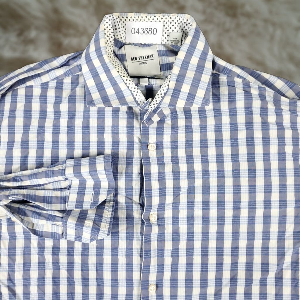 Ben Sherman Ben Sherman Blue Plaid Button-Up Shirt Mens Medium Long Sleeve Casual Modern Size US M / EU 48-50 / 2 - 1 Thumbnail
