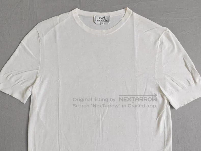 Hermes Hermes Short-sleeved knit t-shirt, 100% Sea Island cotton Size US XS / EU 42 / 0 - 2 Thumbnail