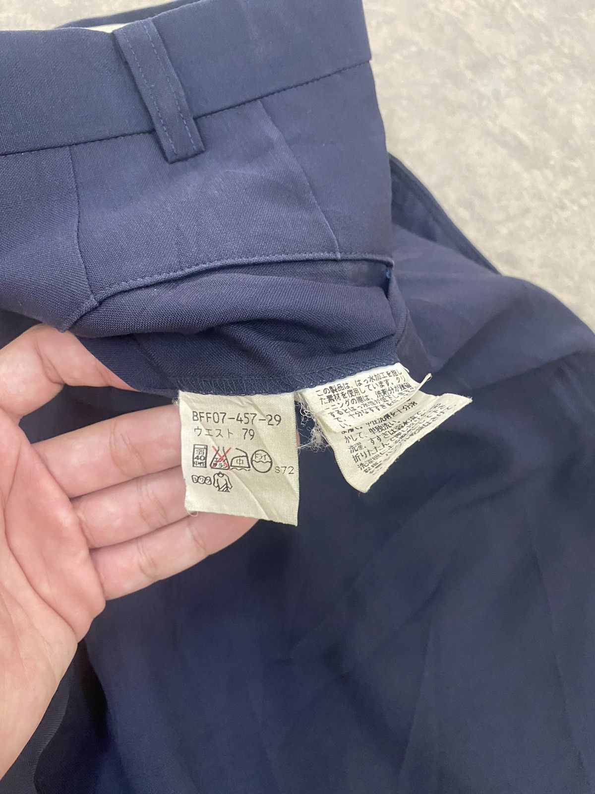 Burberry VINTAGE 80s BURBERRY TROUSERS PLEATED BAGGY LOOSE PANTS Size US 30 / EU 46 - 9 Thumbnail