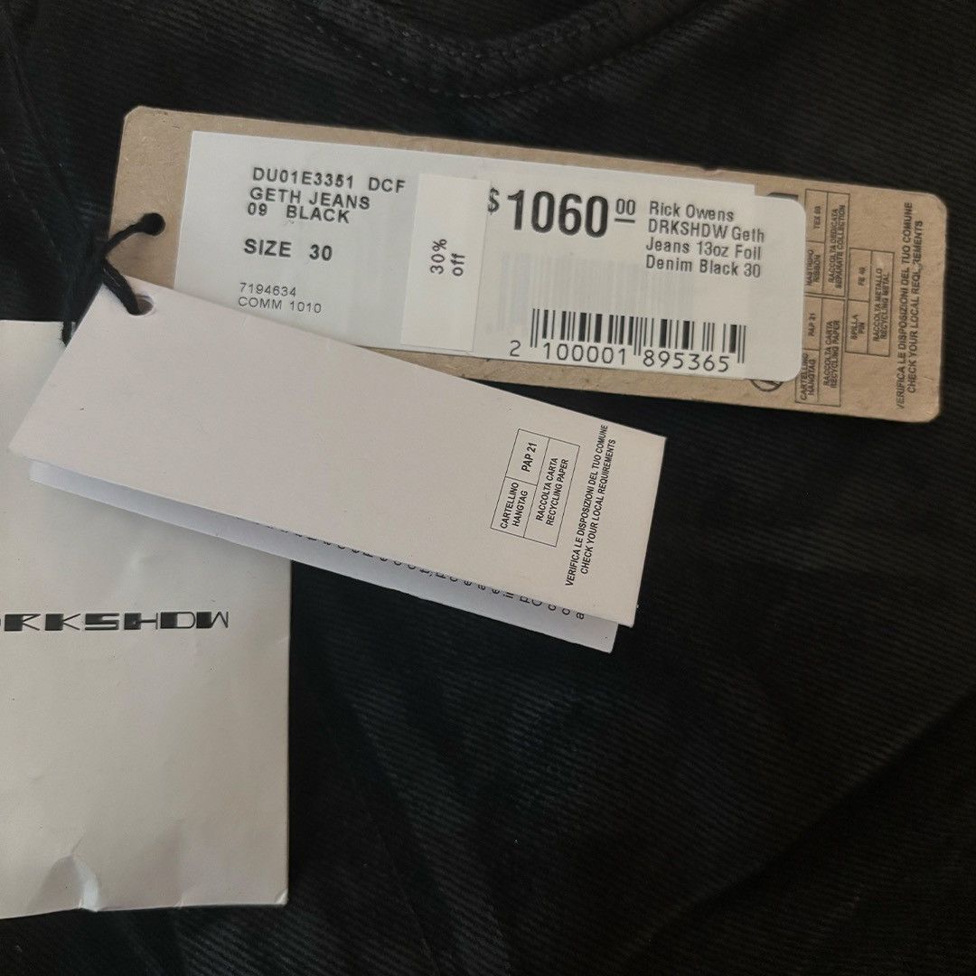 Rick Owens Drkshdw Rick Owens Geth Foil Jeans Size US 30 / EU 46 - 3 Thumbnail