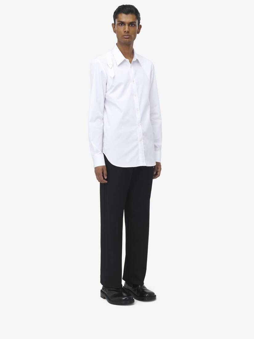 Alexander McQueen o1srvl11e0226 Arrow Harness Shirt In White Size US XL / EU 56 / 4 - 3 Thumbnail