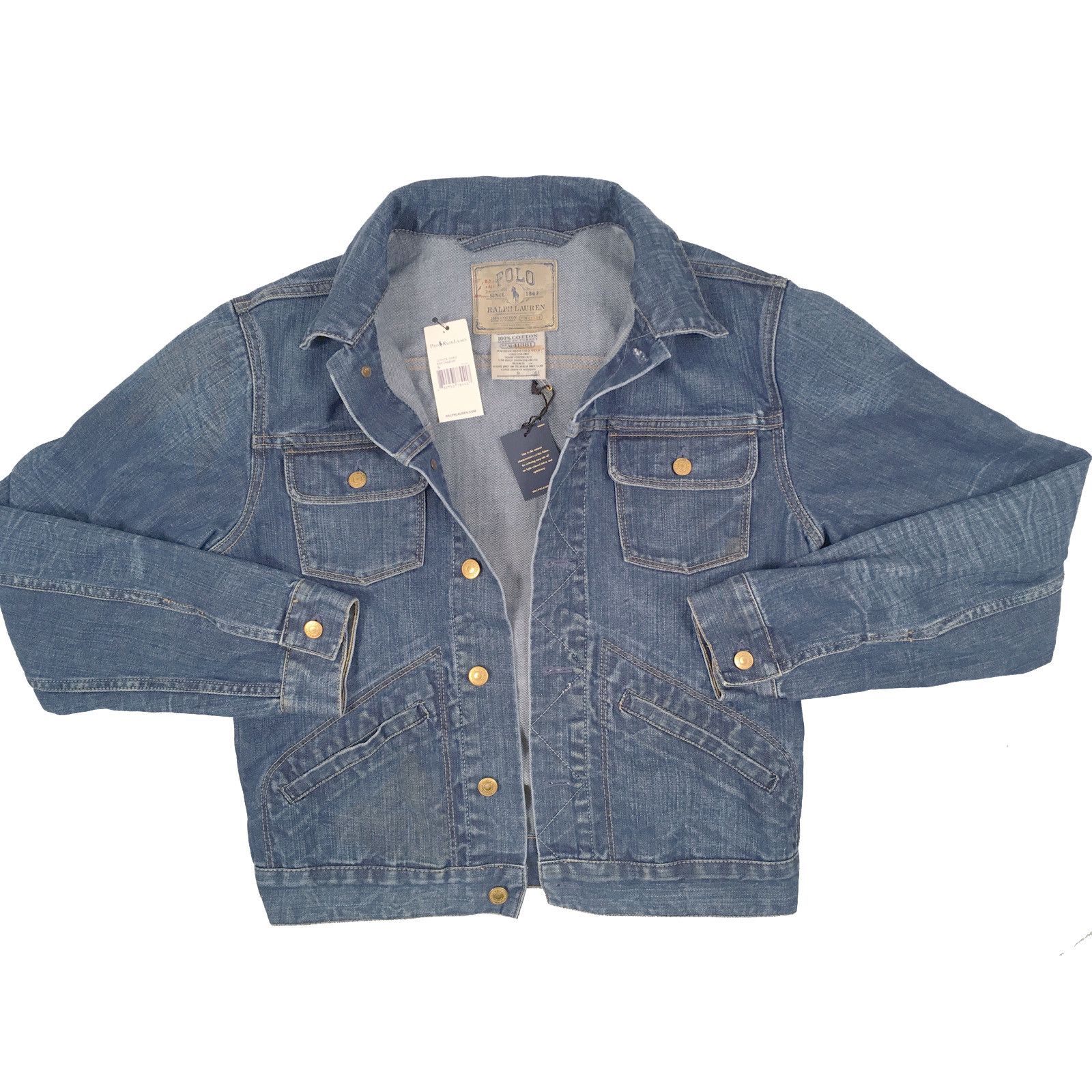 Polo Ralph Lauren NEW Vintage Polo Ralph Lauren Denim Jacket! Sm Fading Stains Size US S / EU 44-46 / 1 - 1 Thumbnail