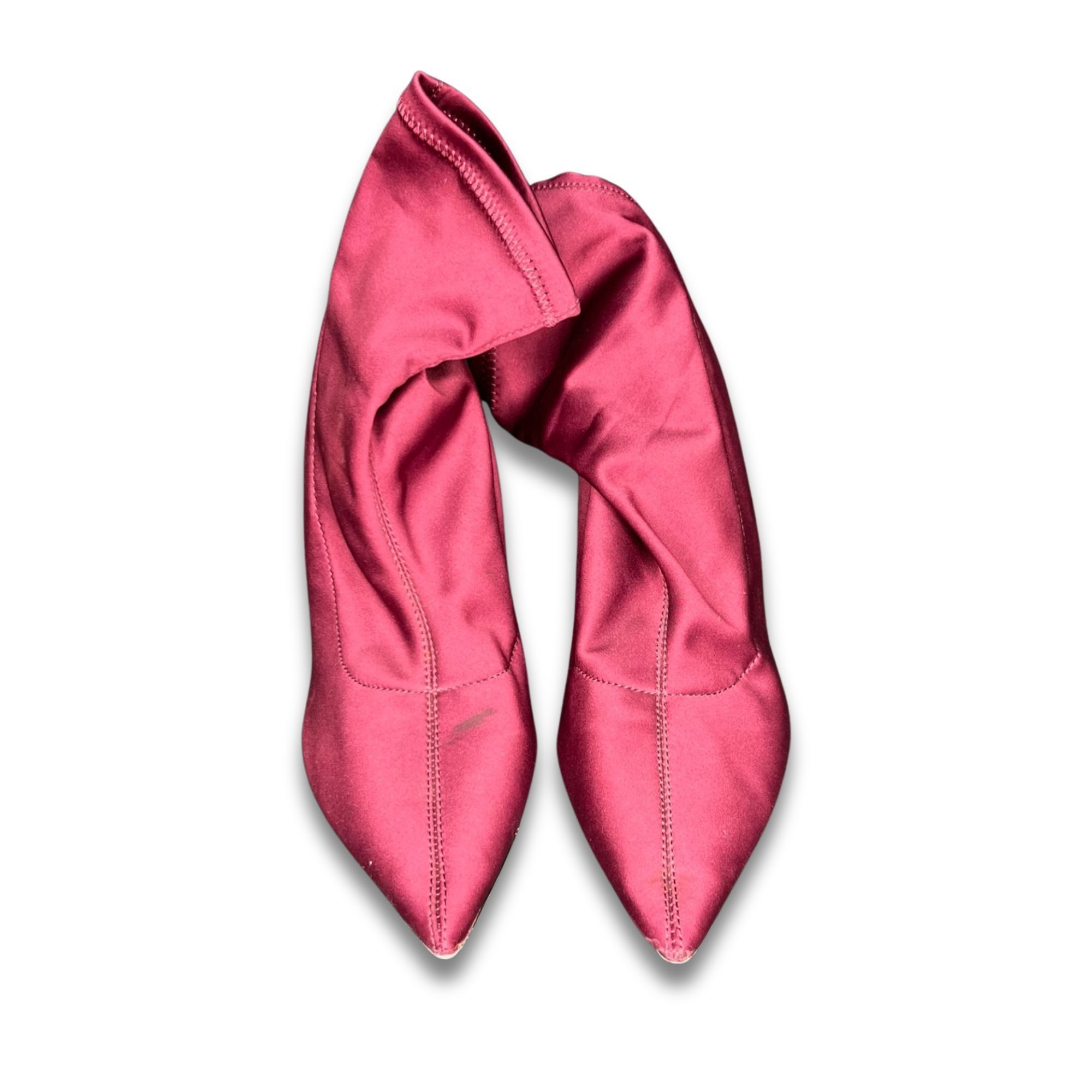 Zara Zara Hot Pink Satin Ankle Boots Size 7.5 Pointed Toe Stilett Size US 7.5 / IT 37.5 - 2 Thumbnail
