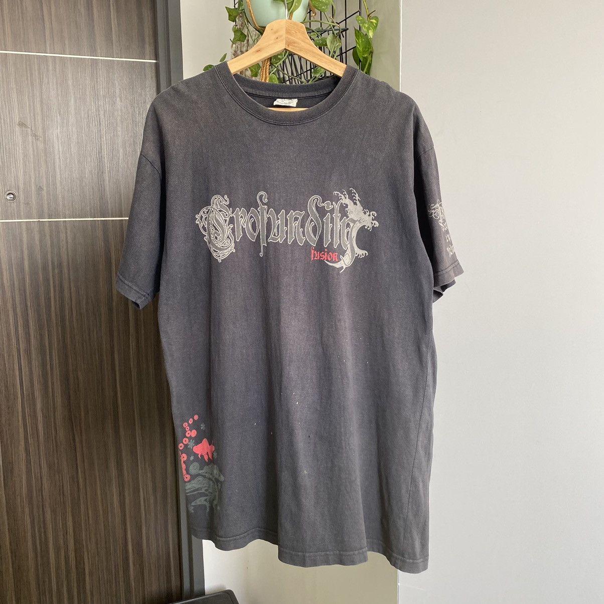 Japanese Brand Thrashed Faded Vintage Y2K The Fusion Japan ERD GRUNGE TEE Size US L / EU 52-54 / 3 - 6 Thumbnail