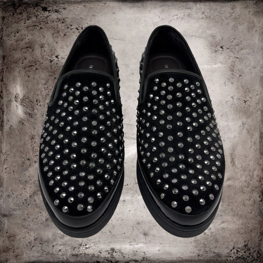 Donald Pliner DONALD J PLINER Mickey Black Studded Platform Loafers 8.5 M Size US 8.5 / IT 38.5 - 2 Thumbnail