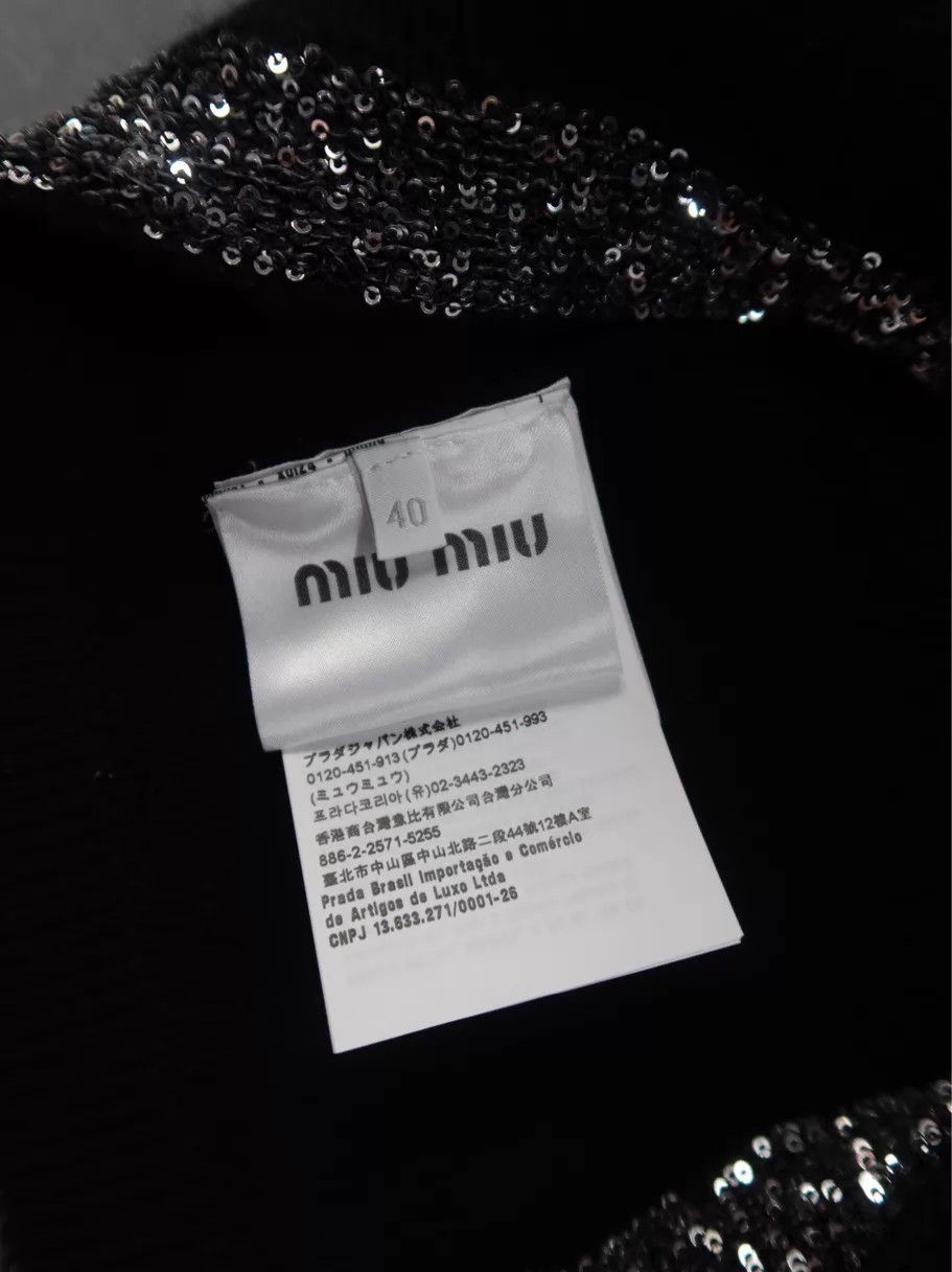 Miu Miu MIU MIU Logo Crewneck Short Tank Women's Black Size S / US 4 / IT 40 - 4 Thumbnail