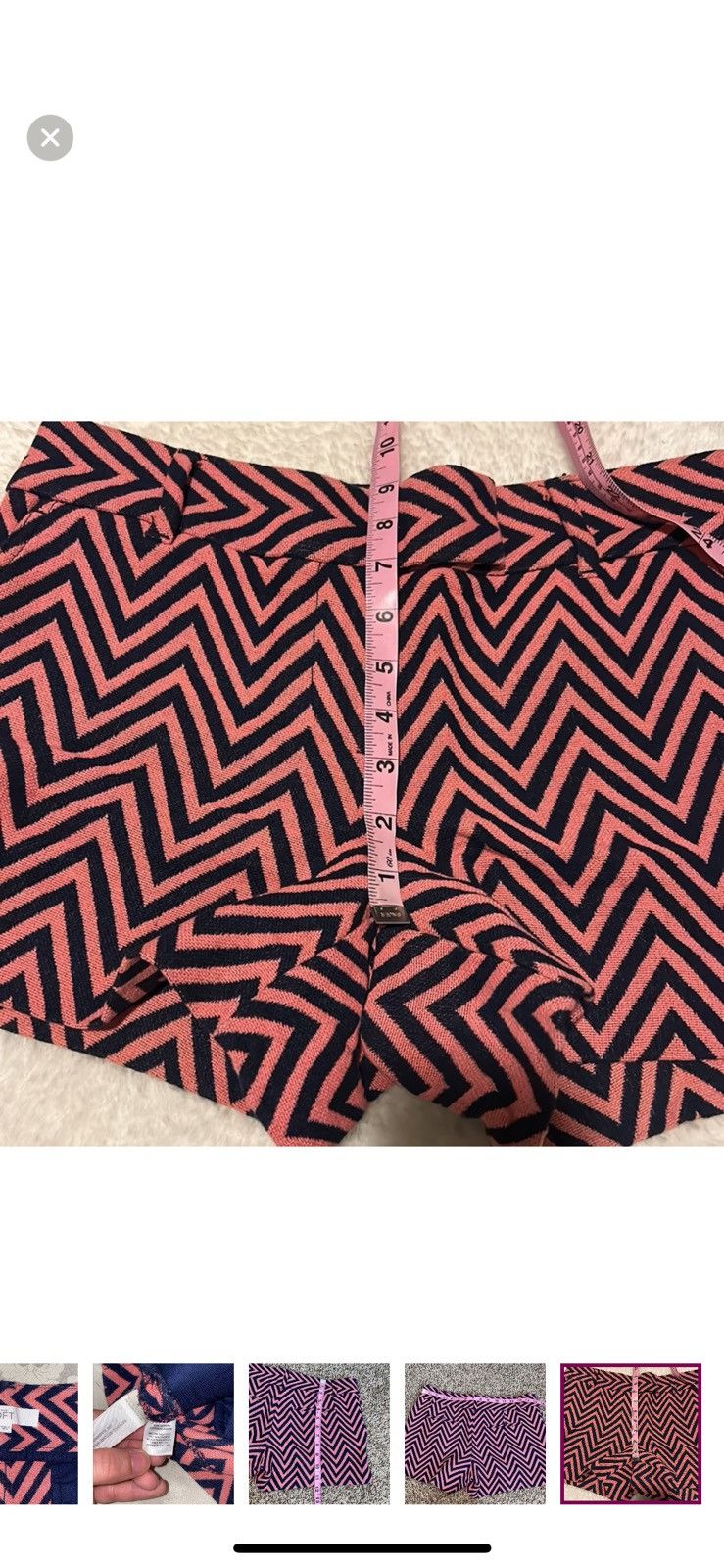 Loft Loft by Ann Taylor chevron riviera shorts size 0 Size 25" / US 0 / IT 36 - 5 Thumbnail