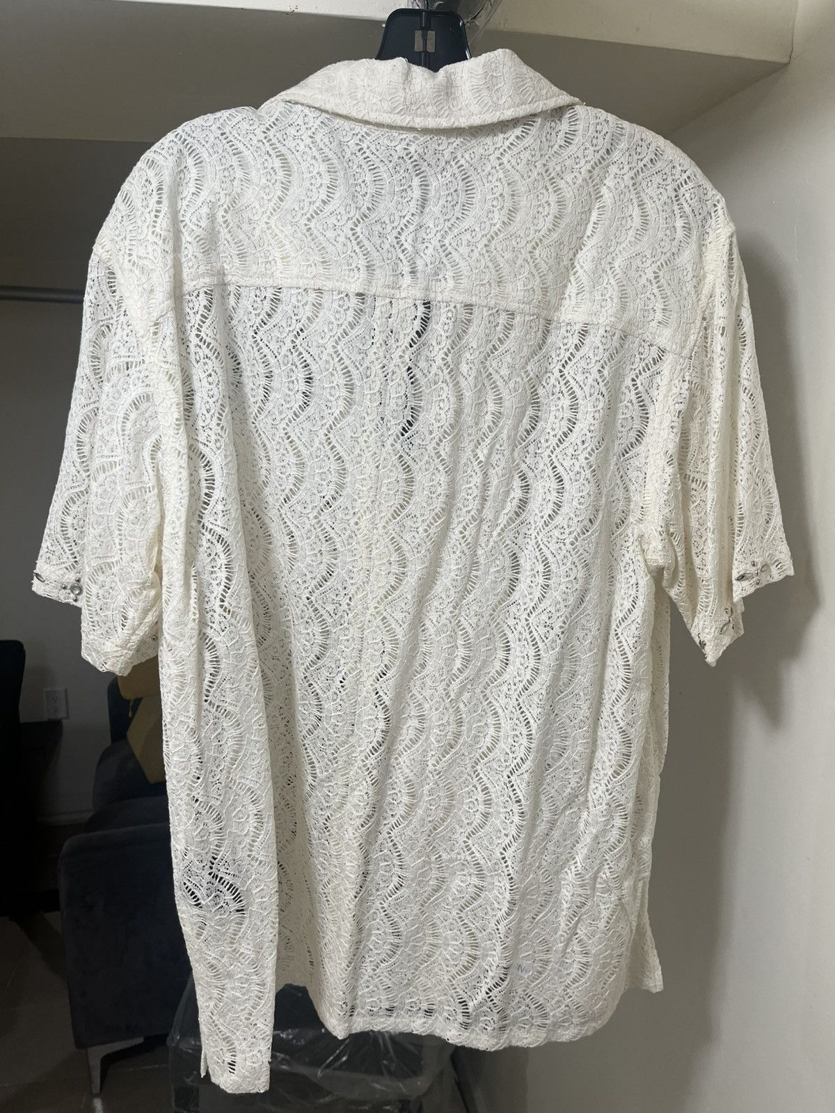 Cout de la Liberte Robbie Embellished Lace Bowling Shirt Sz Small Size US S / EU 44-46 / 1 - 6 Thumbnail
