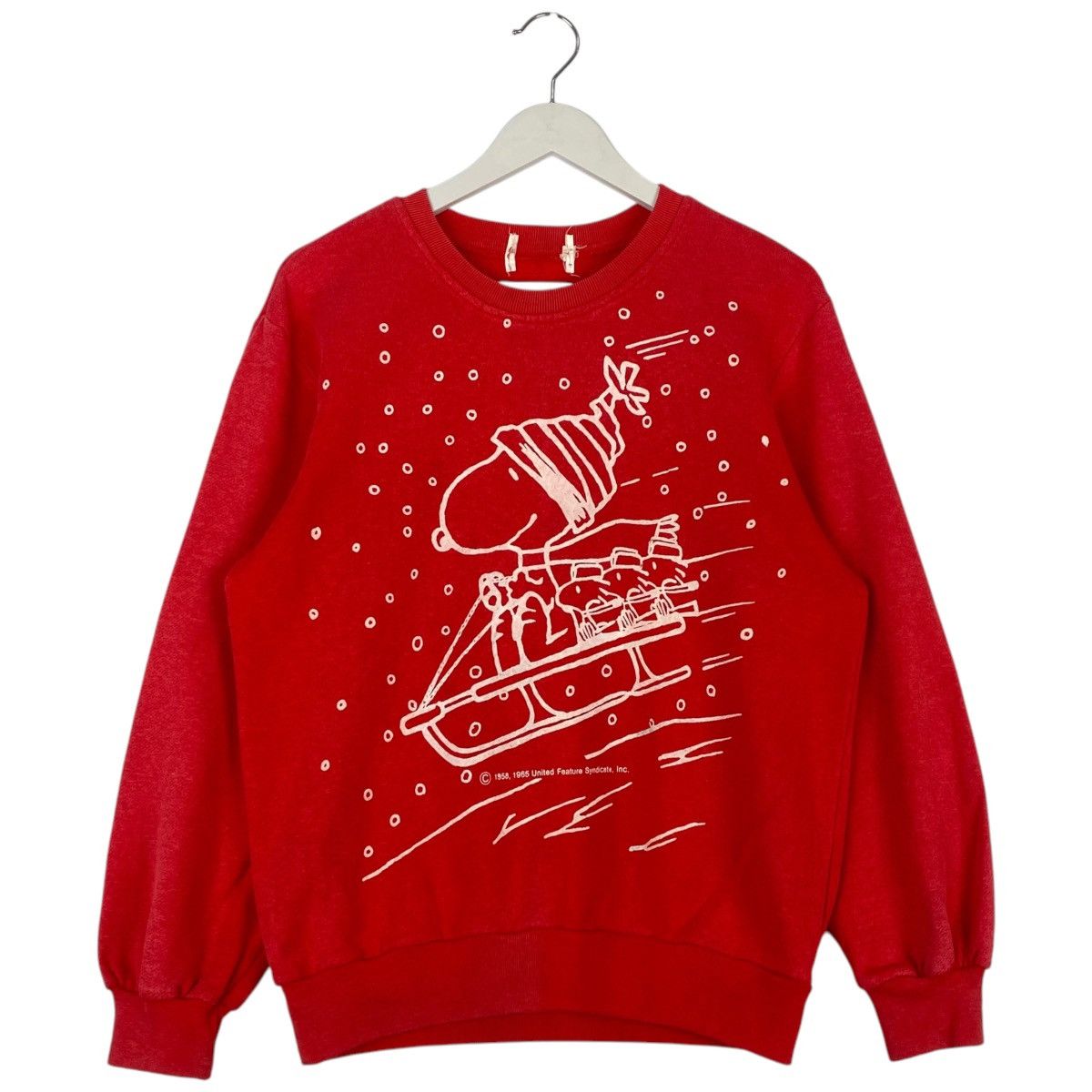 Designer × Vintage Vintage Peanuts Snoopy Crewneck Sweatshirt Red Size M Size M / US 6-8 / IT 42-44 - 1 Thumbnail