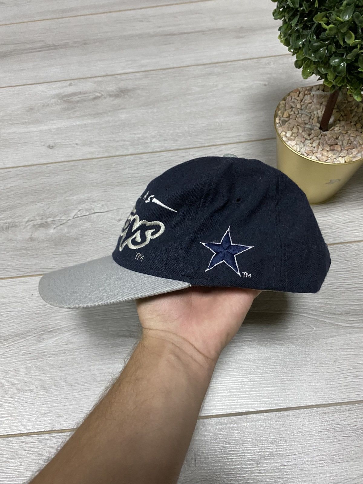 Starter Vtg 90's Dallas Cowboys wool Cap Team NFL Hat Drew Pea Size ONE SIZE - 2 Thumbnail