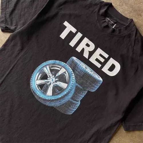 Other Street fashion retro tire print cotton t-shirt Size US L / EU 52-54 / 3 - 2 Thumbnail