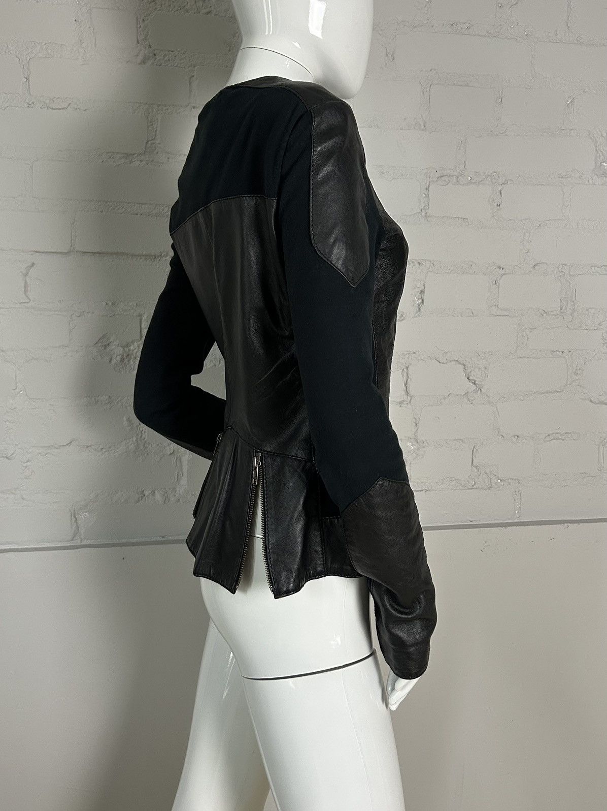Other Vintage biker asymmetric leather jacket Size S / US 4 / IT 40 - 6 Thumbnail