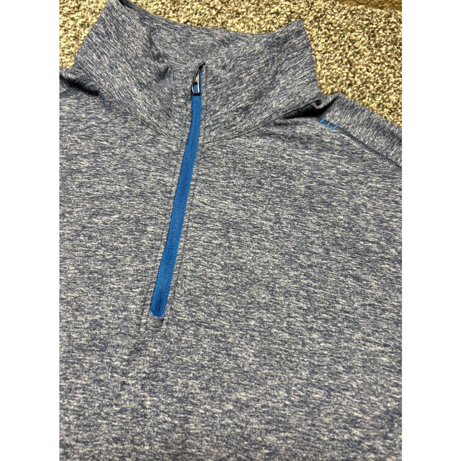 Lululemon Lululemon 1/4 Zip Pullover Mens Small Blue Heather Running Thumb Straps in Cuff Size US S / EU 44-46 / 1 - 3 Thumbnail