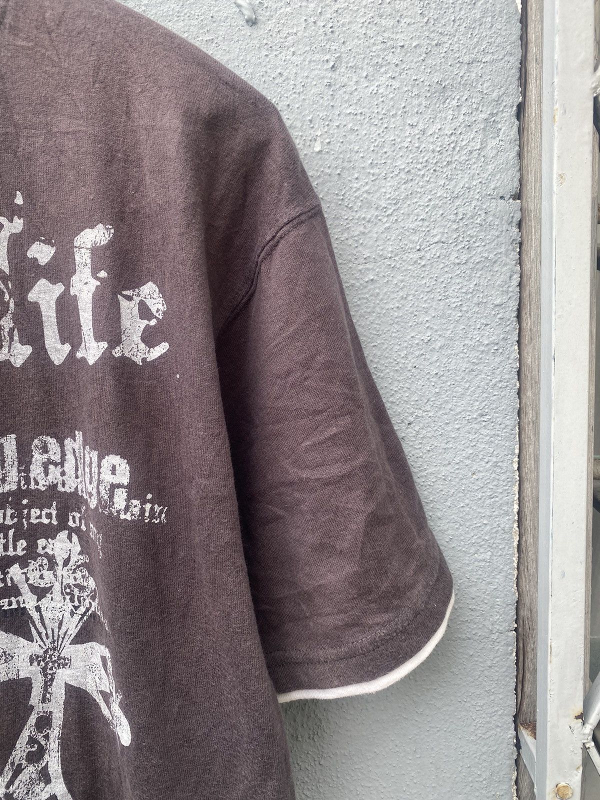 14th Addiction × Affliction × JNCO Vintage Y2K Bossy Hill Cross Poem Tshirt Size US L / EU 52-54 / 3 - 6 Thumbnail