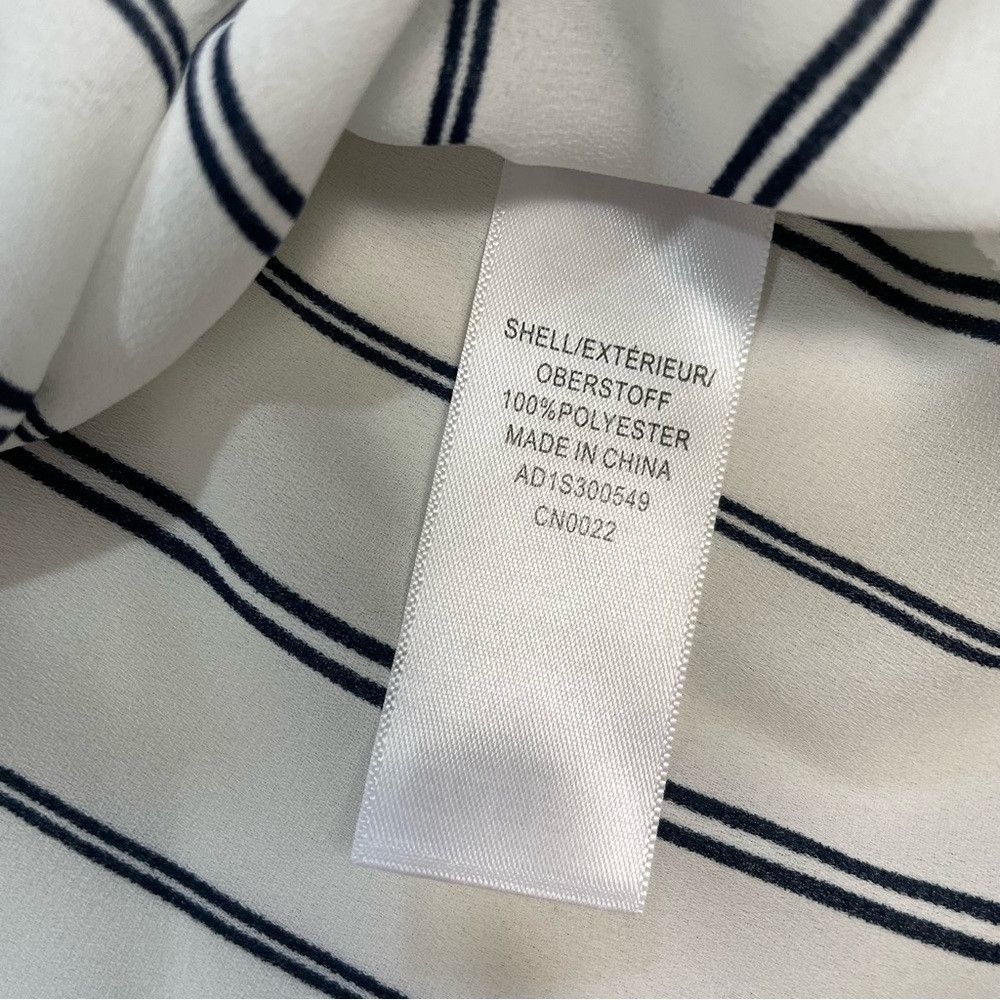 Adrianna Papell NWT New $79 Adrianna Papell Short Sleeve Striped Wrap Blous Size S / US 4 / IT 40 - 8 Thumbnail