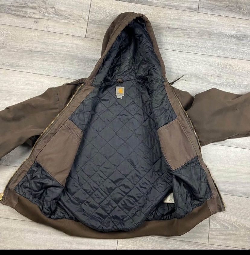 Carhartt Carhartt Duck Washed Quilt Lined Work Jacket* mens Large Reg Size US L / EU 52-54 / 3 - 2 Thumbnail