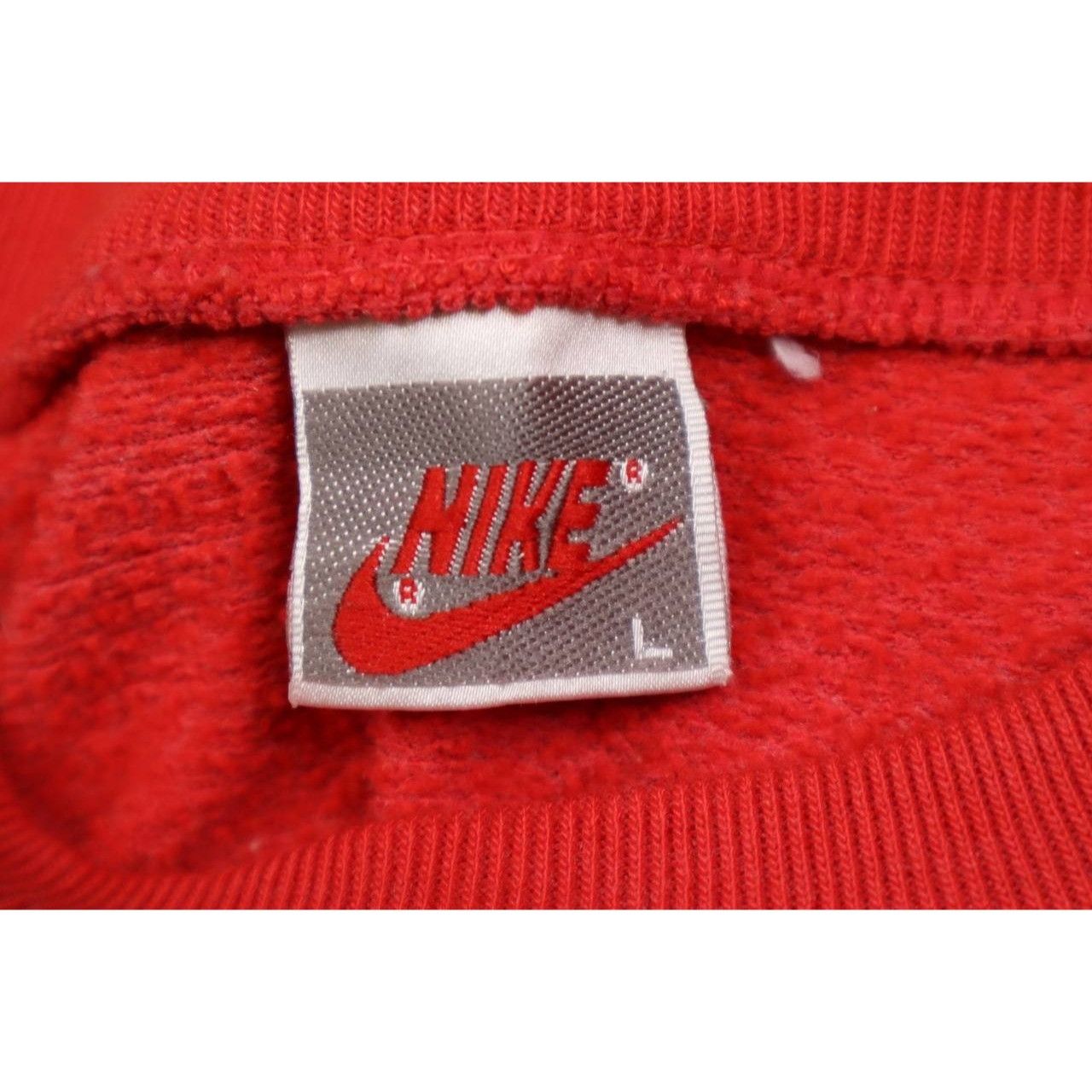 Nike Vintage 90s Nike Sweatshirt Red Crewneck Pullover Men’s L Size US L / EU 52-54 / 3 - 3 Thumbnail
