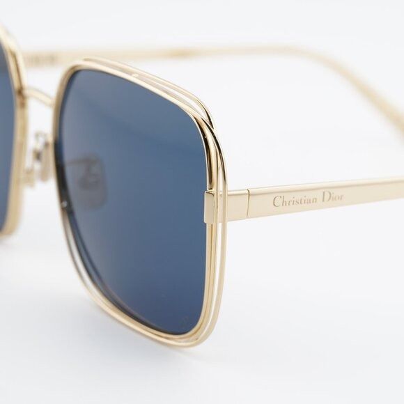 Dior Dior FILDIOR S1U B0B0 Sunglasses Gold Square Frame, Blue Size ONE SIZE - 10 Thumbnail