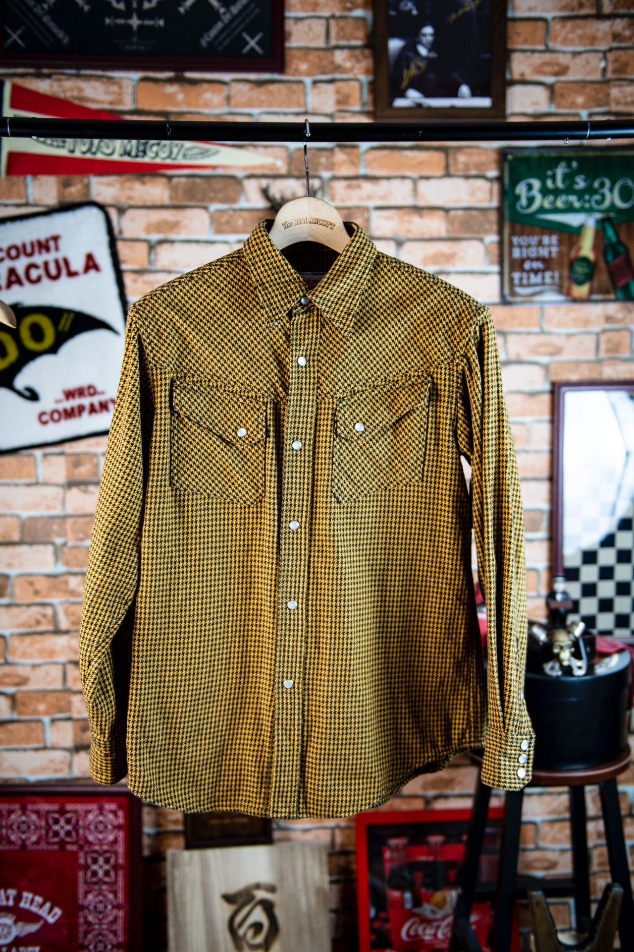 Cushman Cushman Houndstooth Western Shirt Size US S / EU 44-46 / 1 - 1 Thumbnail