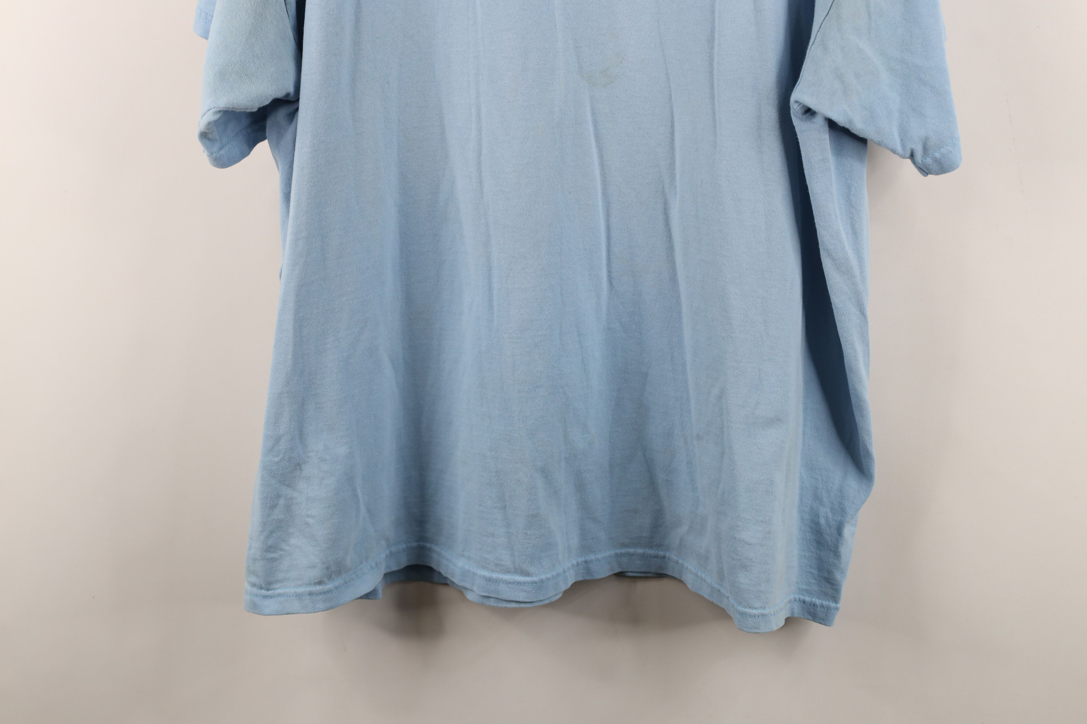 Nike Vintage Nike Travis Scott Mini Swoosh T-Shirt Carolina Blue Size US XXL / EU 58 / 5 - 3 Thumbnail