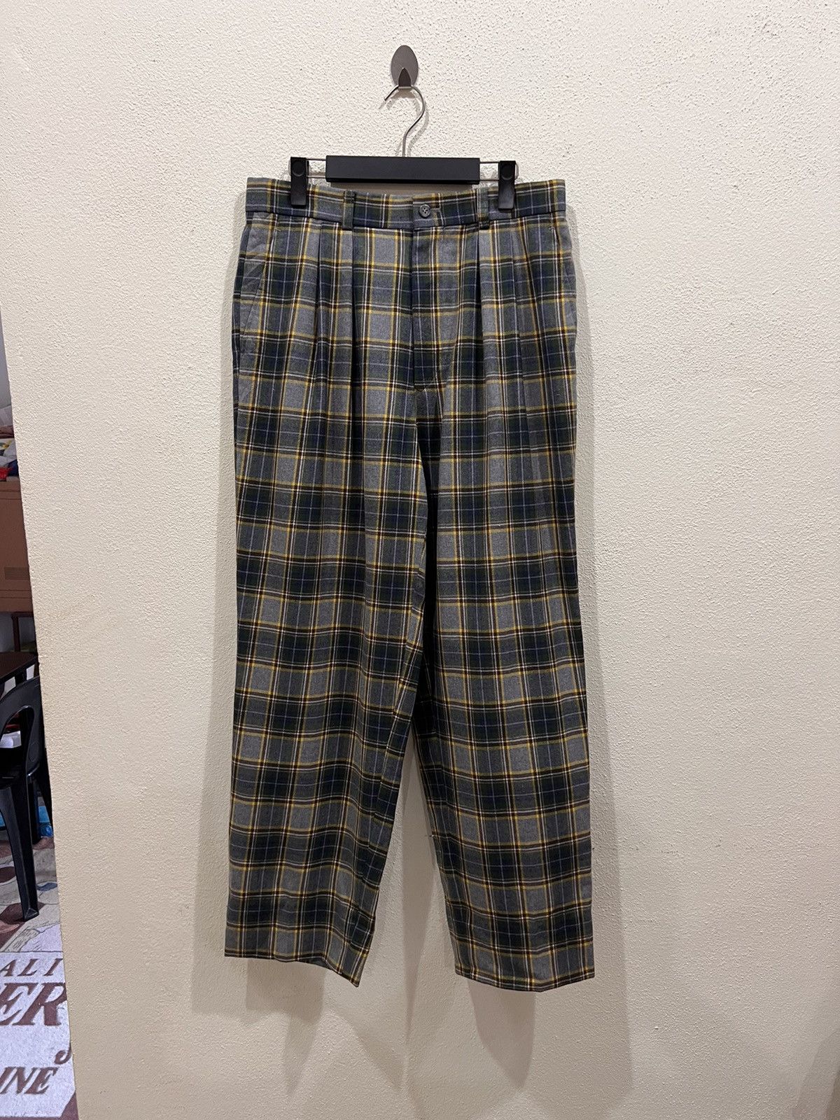 Fila Vintage Fila Golf Plaid Tartan Wool Baggy Pant Size US 31 - 2 Thumbnail