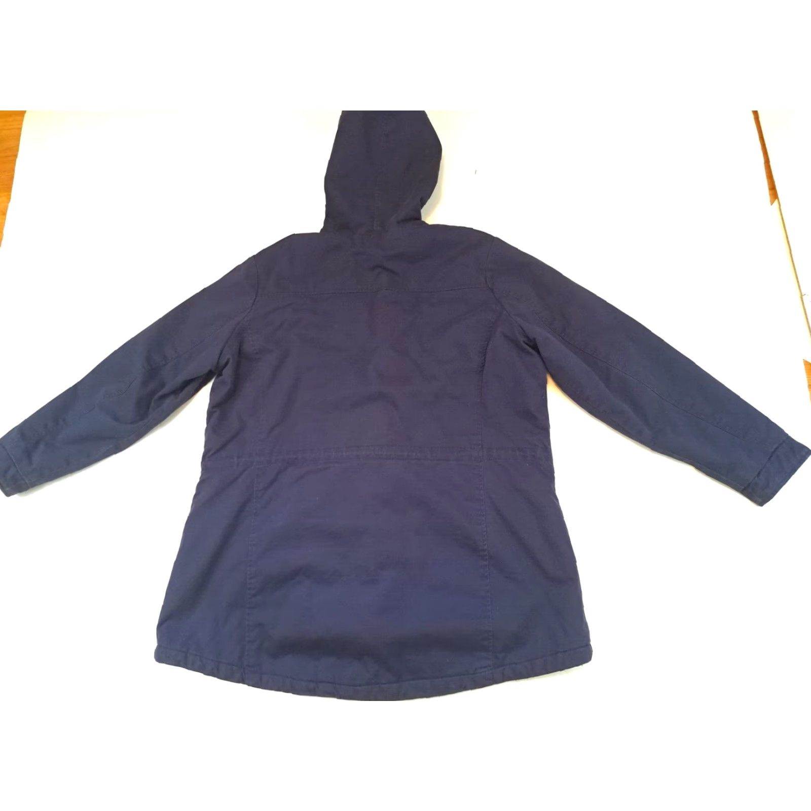 Native VINTAGE Woman Parka Hooded Canvas Jacket 2X Blue Cotton Full Zip & Button Insulated 32in Long Womens Size XXL / US 16-18 / IT 52-54 - 7 Thumbnail