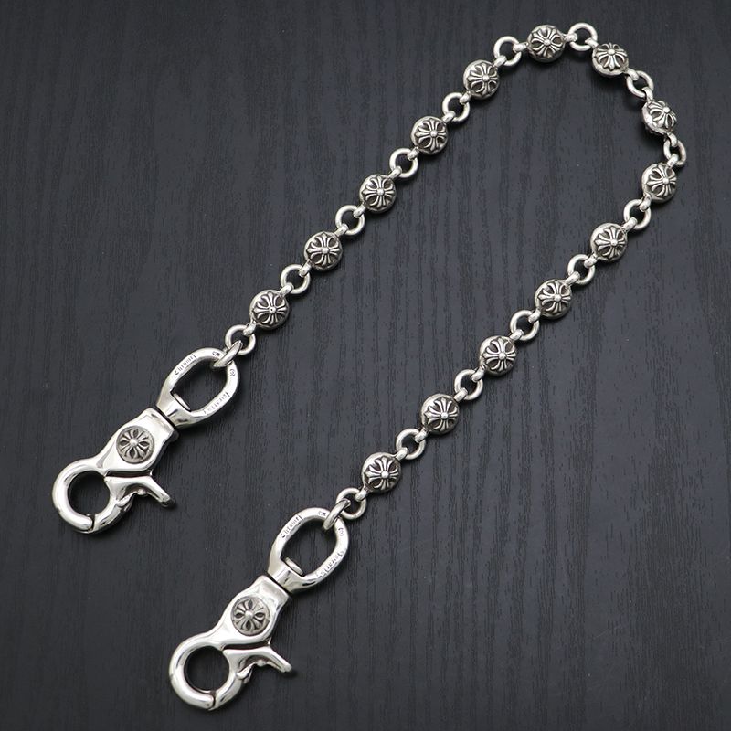Chrome Hearts Cross Ball Two Clip Wallet Chain - 18 inch