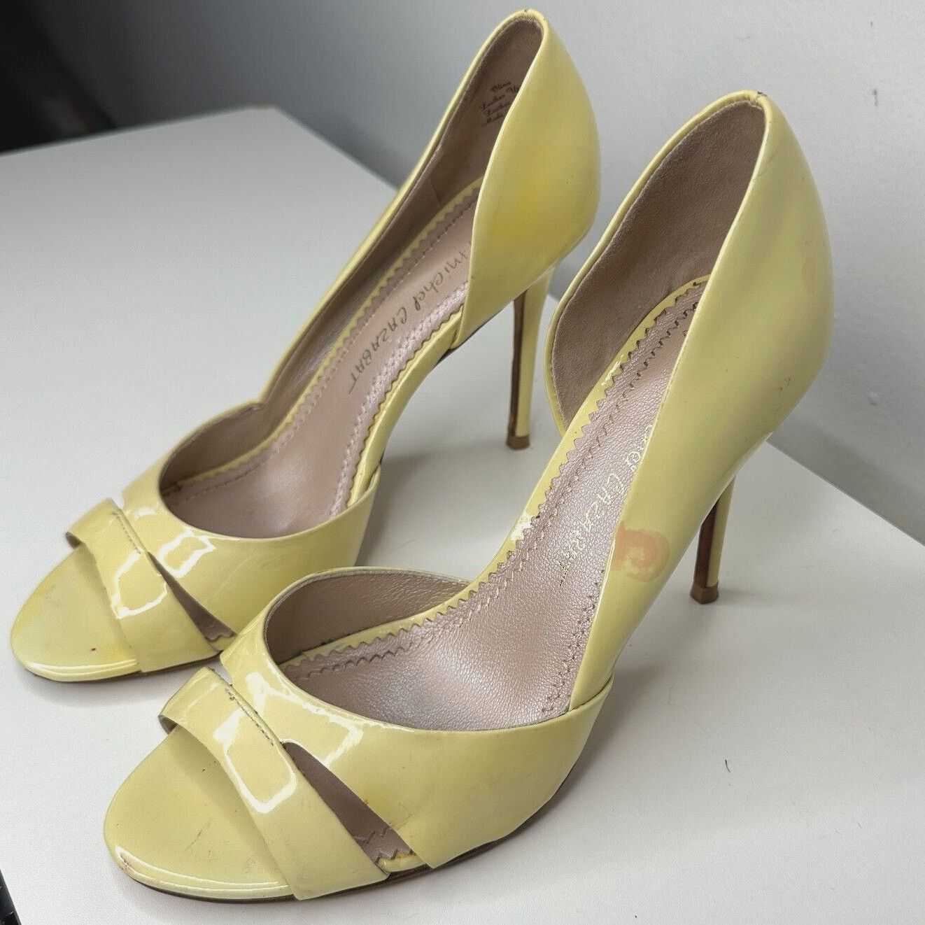 CAZABAT Jean-Michel Cazabat Yellow Olina DOrsay Stiletto Heel 38 7.5 Size US 7.5 / IT 37.5 - 2 Thumbnail