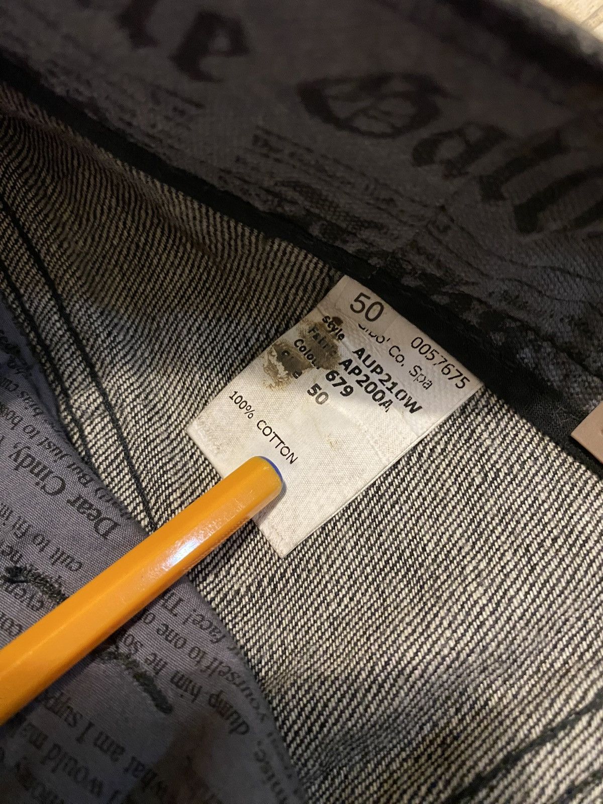 John Galliano DS! Galliano Handpainted Brown Denim Biker Pants Size US 34 / EU 50 - 11 Thumbnail