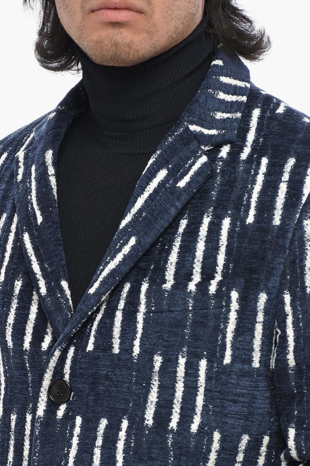 Off-White og1mm0426 Velour Coat in Blue Size US M / EU 48-50 / 2 - 3 Thumbnail