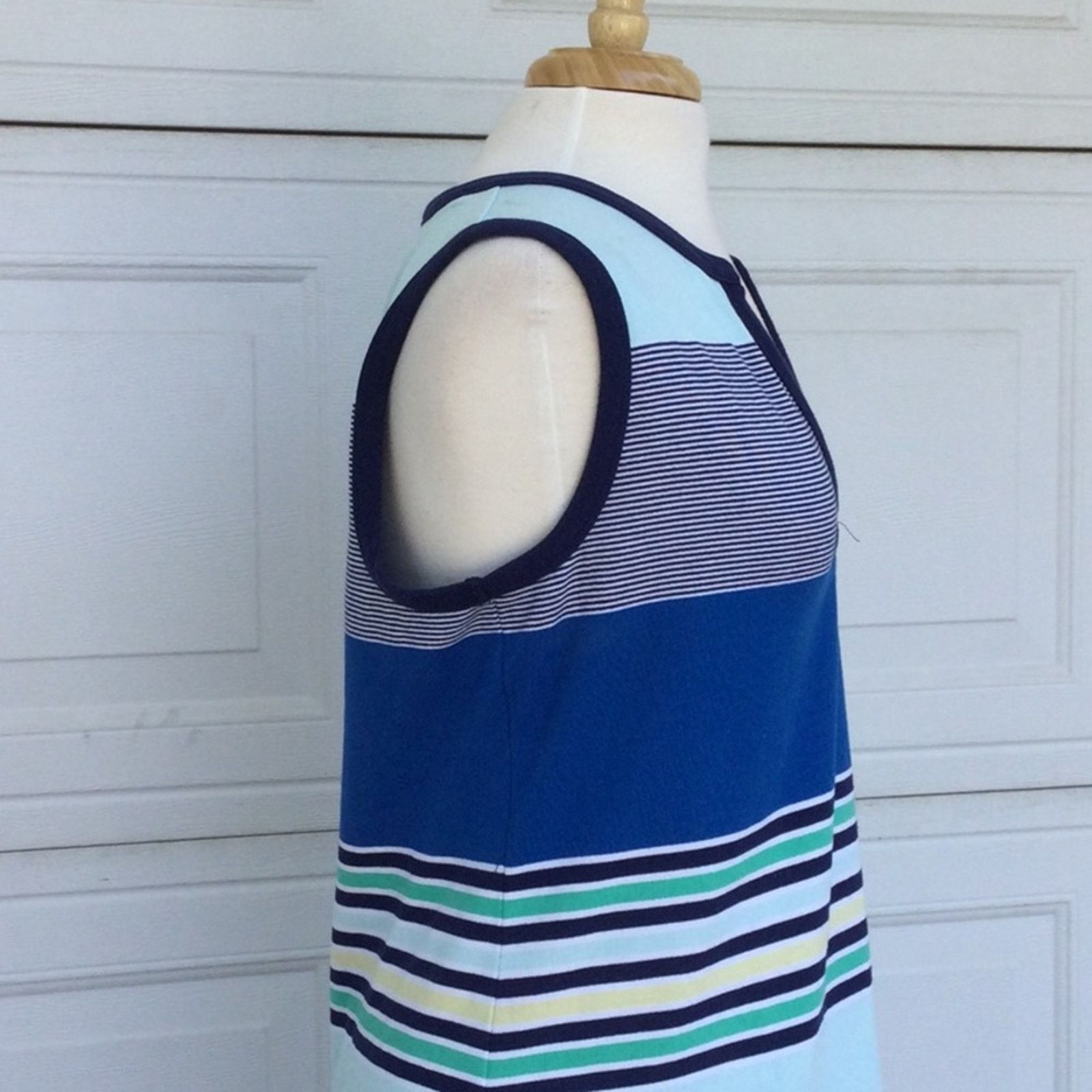 Other Liz Claiborne Weekend Stripe Sleeveless Midi Dress Size LT Size L / US 10 / IT 46 - 5 Thumbnail