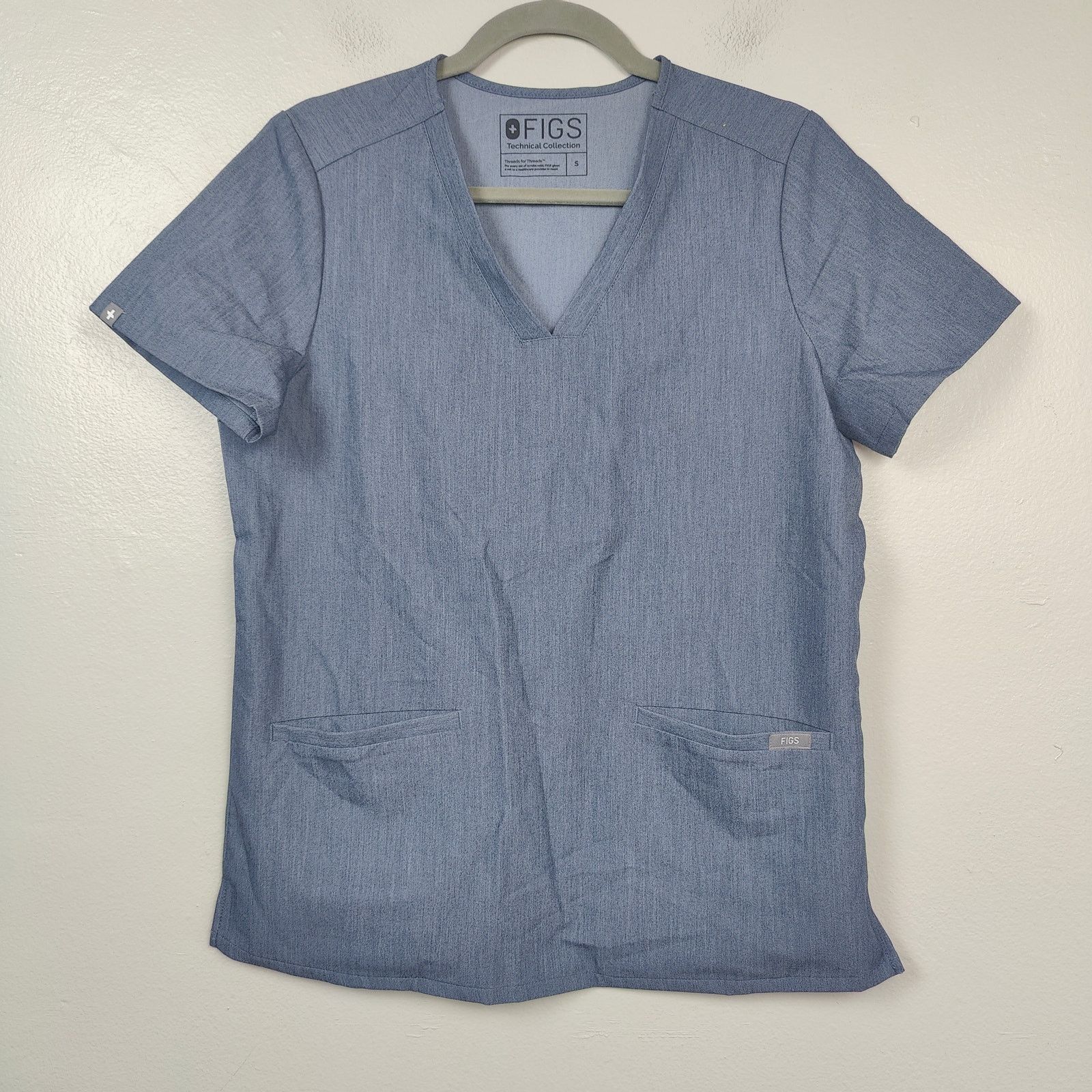 Other Figs Casma Scrub Top Womens Small Heather Denim Gray Size S / US 4 / IT 40 - 1 Thumbnail