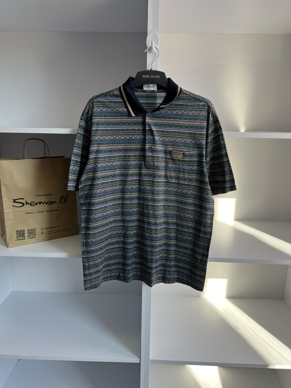 Missoni × Vintage Vintage Missoni Striped luxury polo Size US M / EU 48-50 / 2 - 3 Thumbnail