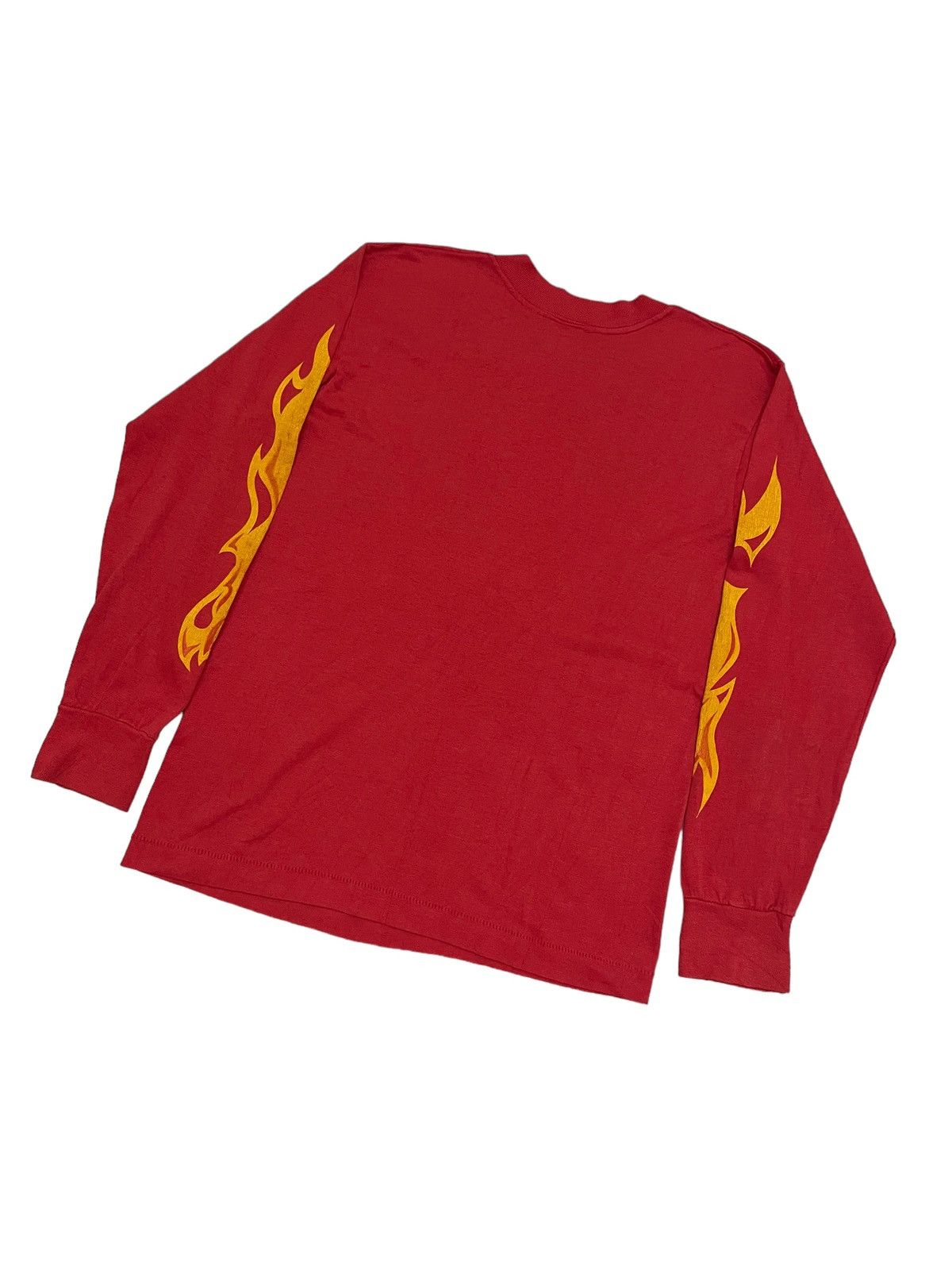 Vintage VINTAGE 80s RED FLAME LONGSLEEVE T-SHIRT Size US S / EU 44-46 / 1 - 6 Thumbnail