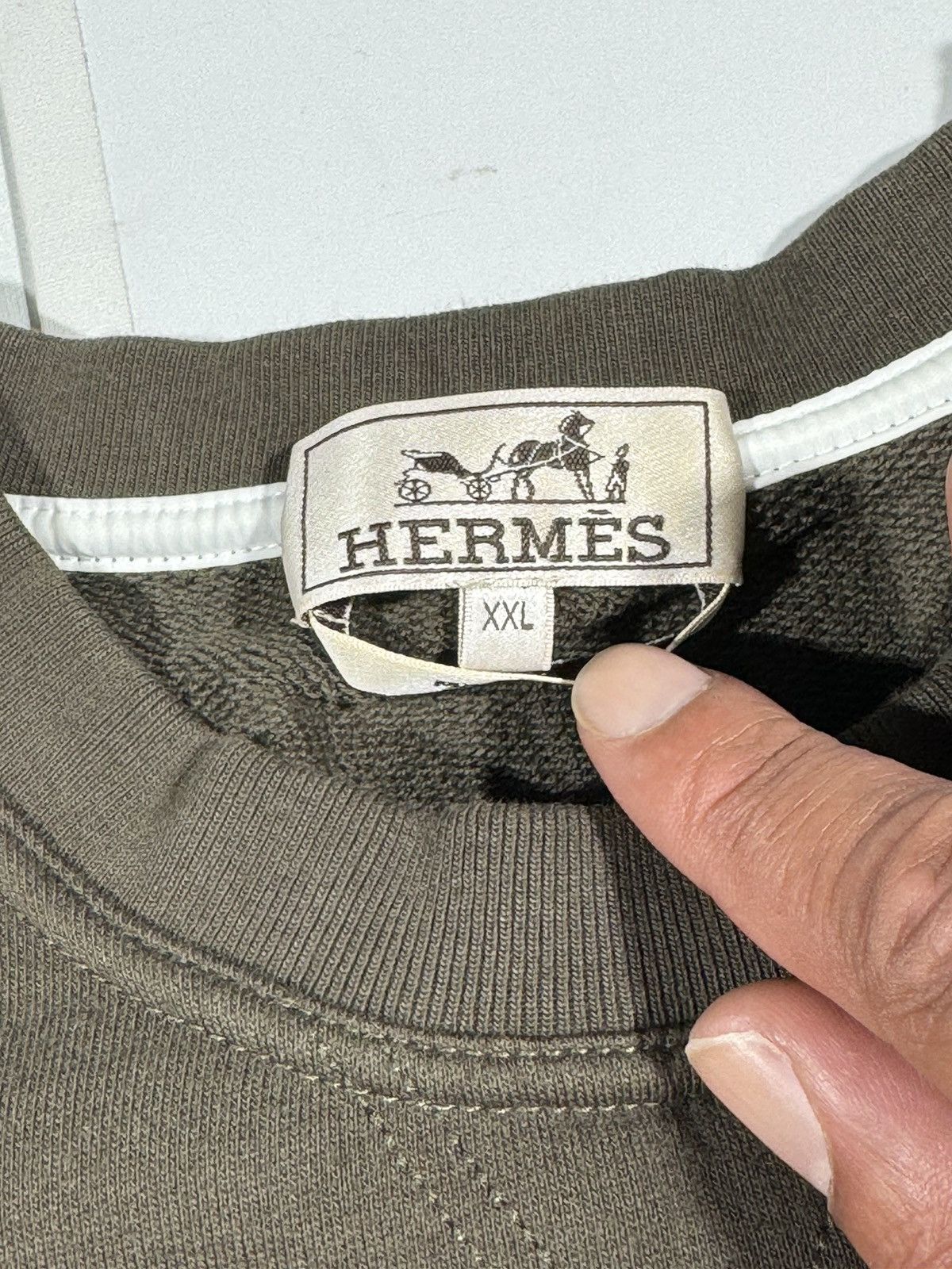 Hermes Hermes Mens Knitwear Crewneck + Short Set Sz XXL Olive Size US XXL / EU 58 / 5 - 4 Thumbnail