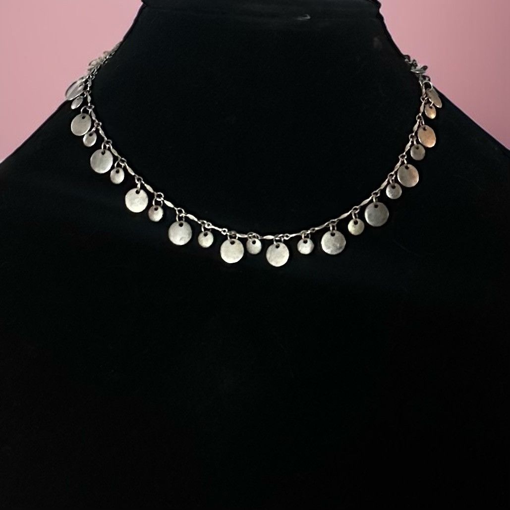 Aeropostale Aeropostale silver tone dangling disc charms necklace Size ONE SIZE - 1 Thumbnail
