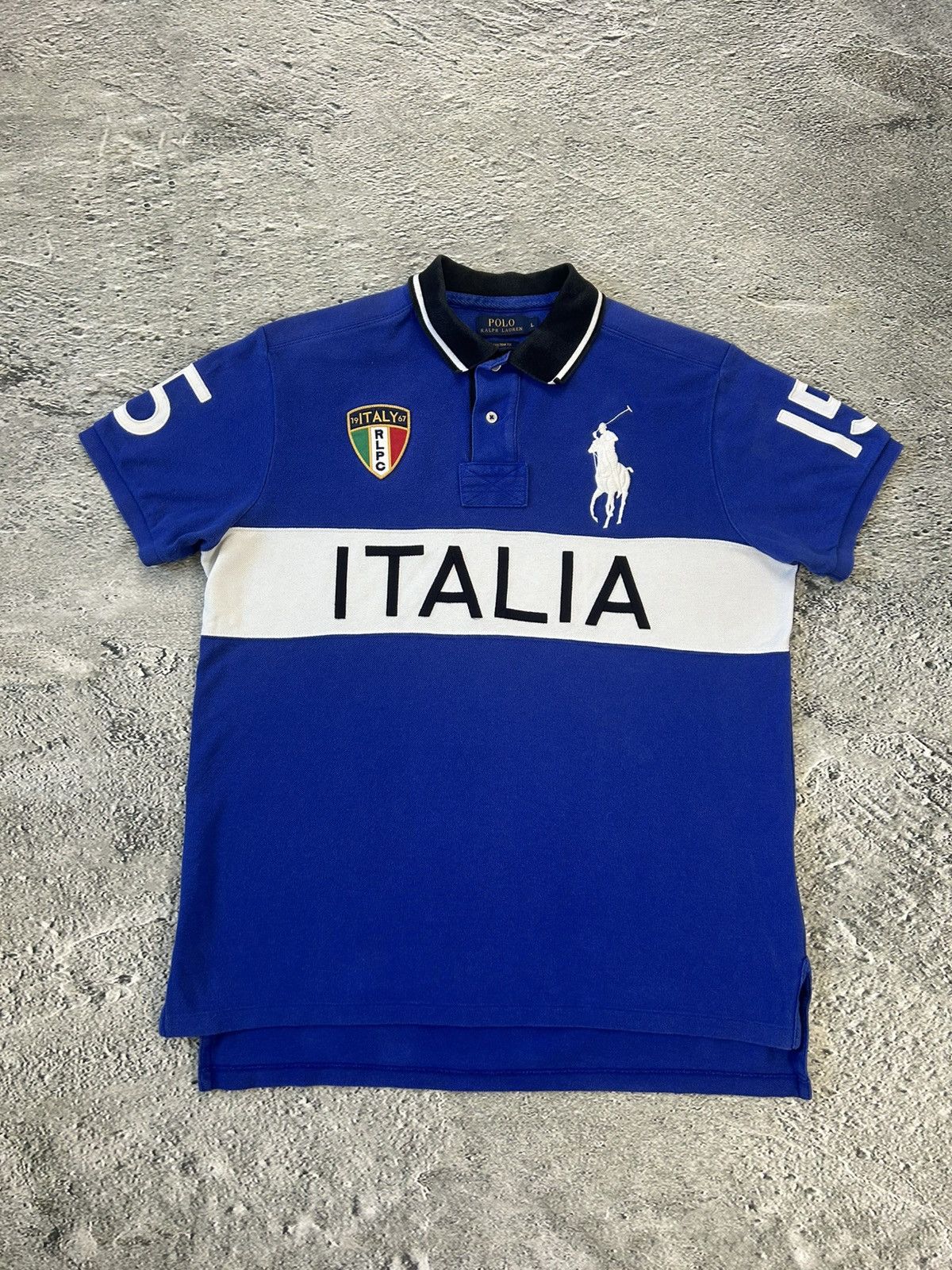 Chief Keef Polo Ralph Lauren Italia vintage blue polo shirt