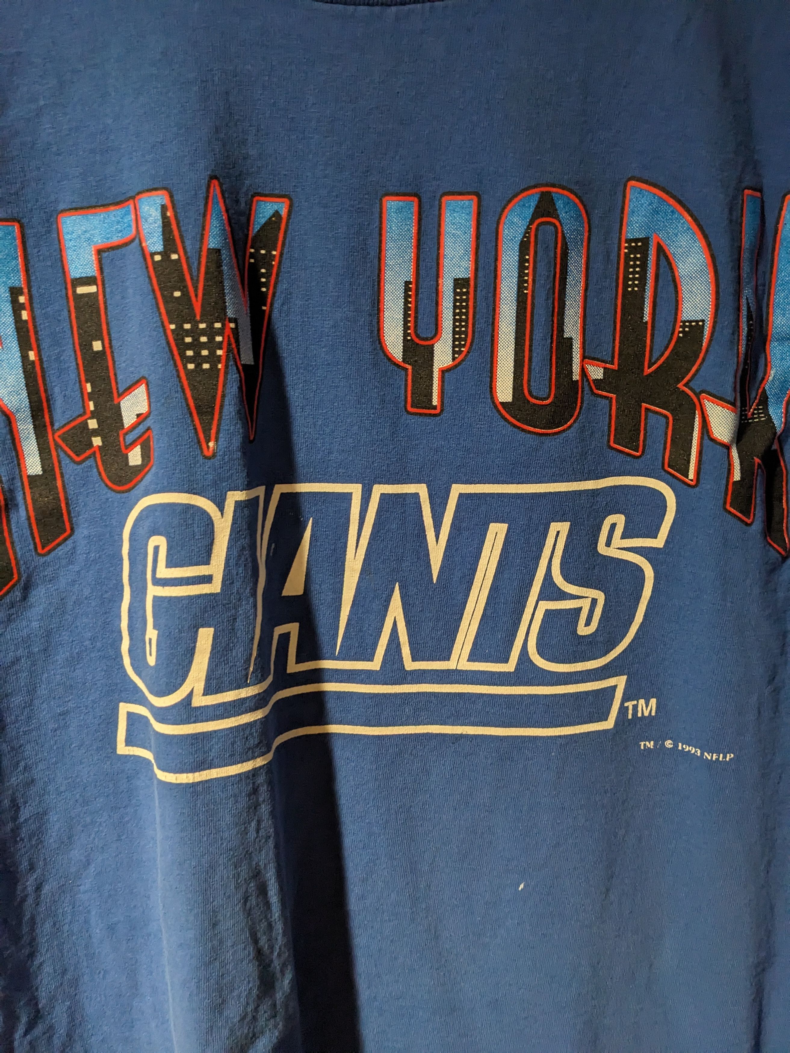 NFL × Nutmeg × Vintage Vintage 1993 New York Giants NFL Football Nutmeg T-Shirt Size US L / EU 52-54 / 3 - 2 Thumbnail