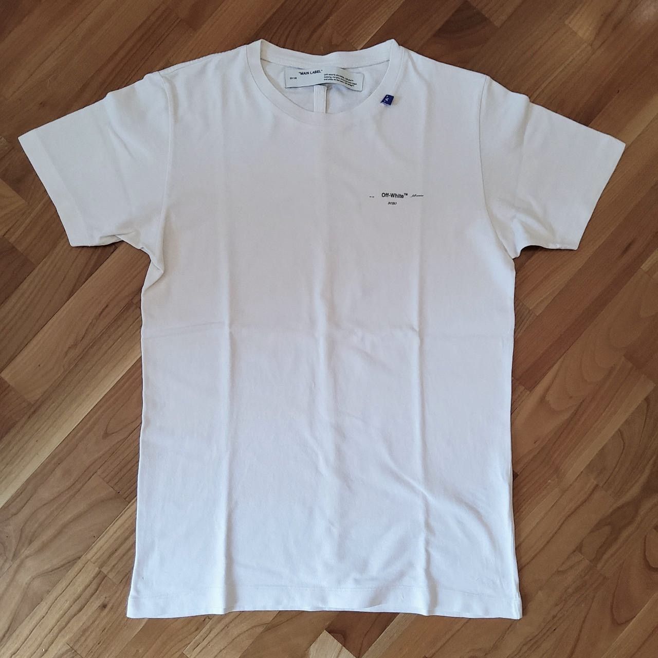 Off-White Off-White "Unfinished" S/S slim tee white silver. Size US S / EU 44-46 / 1 - 2 Thumbnail