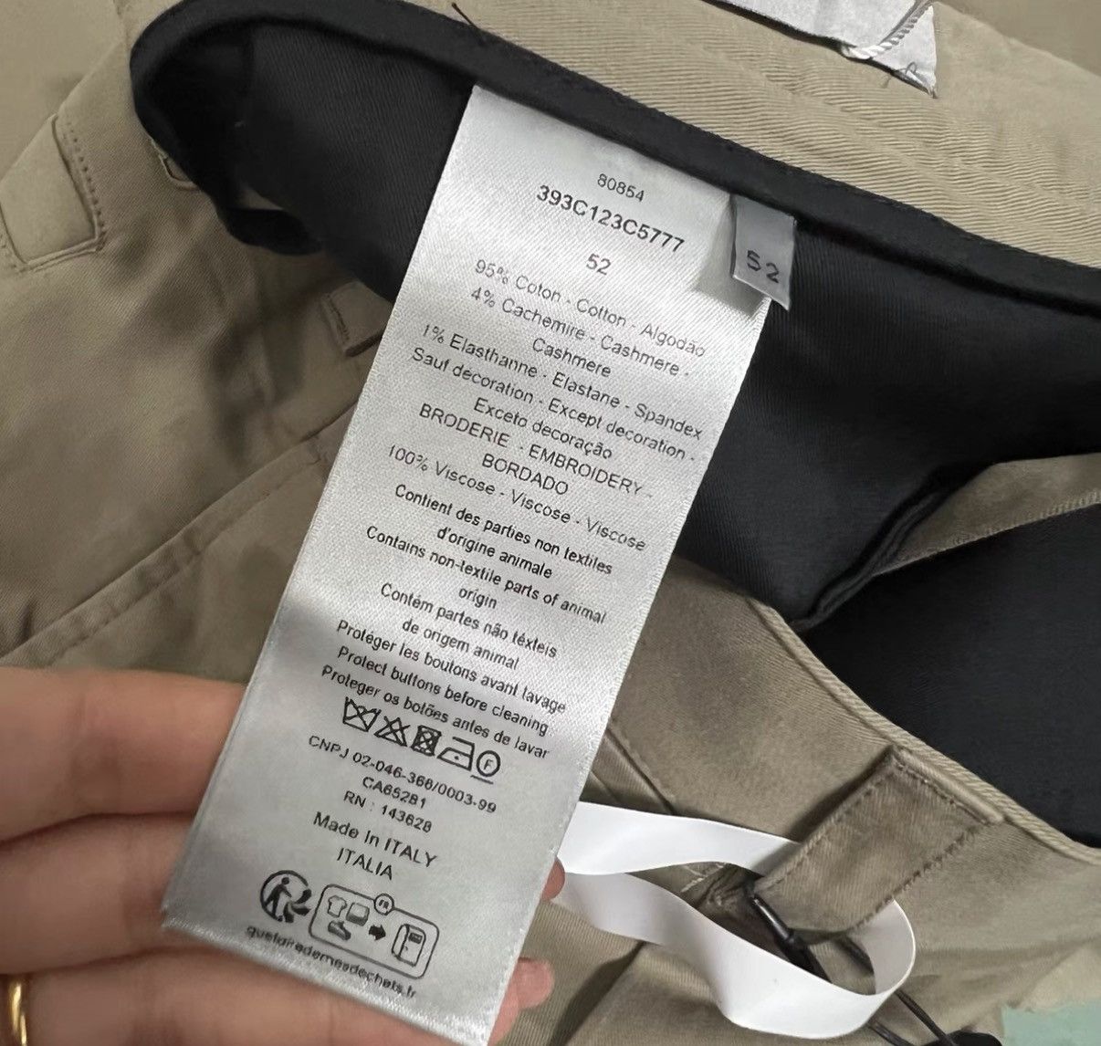 Dior Dior Khaki Wide-leg Pants J41 Size US 36 / EU 52 - 5 Thumbnail