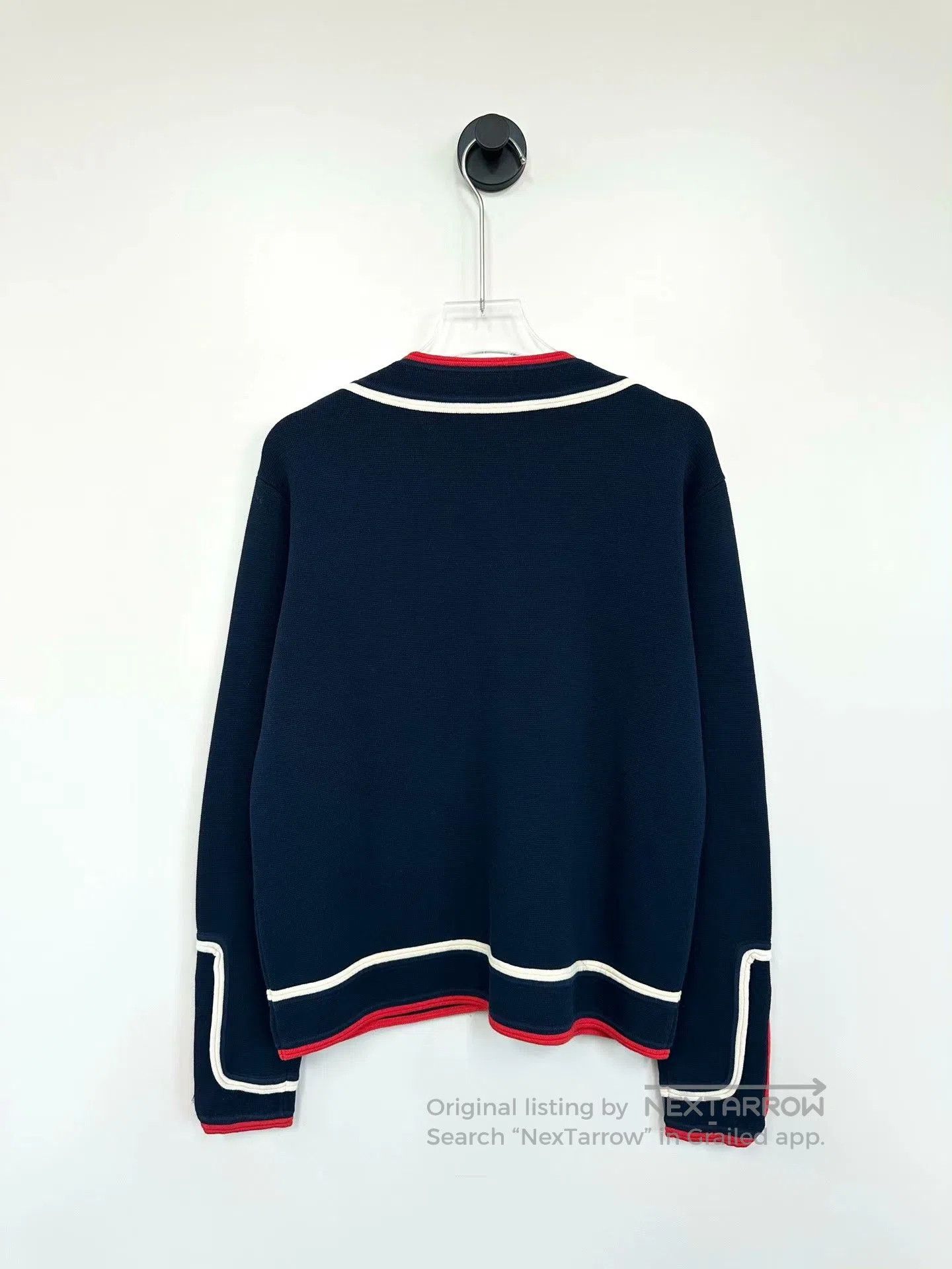 Gucci Gucci Navy Cardigan White Red Trim. Size XS / US 0-2 / IT 36-38 - 2 Thumbnail