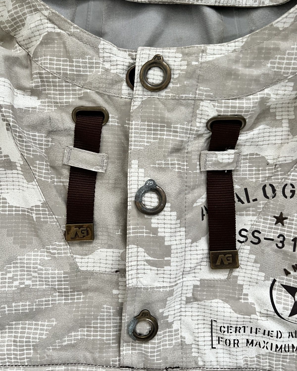 Analog Burton Analog FW2007 Waterproof Snow Camo 'Gasket' Jacket Size US S / EU 44-46 / 1 - 6 Thumbnail
