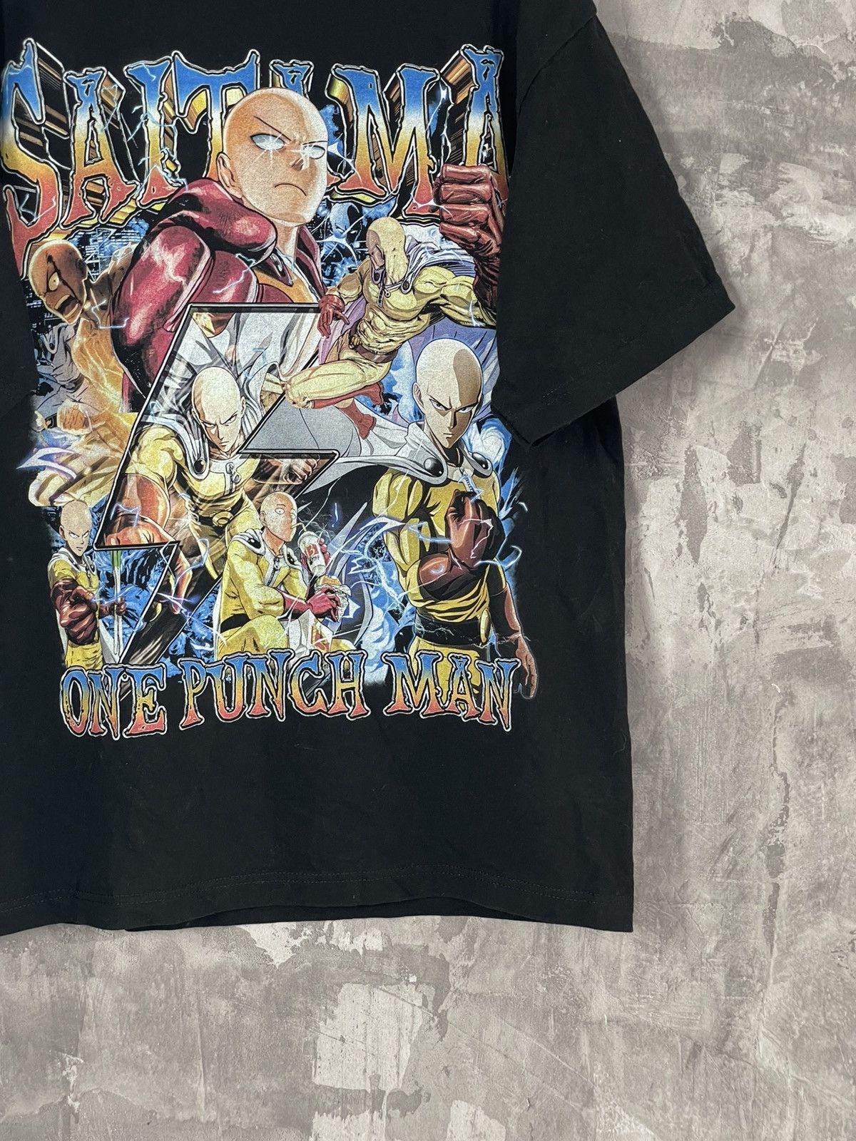 Japanese Brand × One Piece One Punch Man Vintage 90s Crazy Print Anima T shirt Size US L / EU 52-54 / 3 - 6 Thumbnail