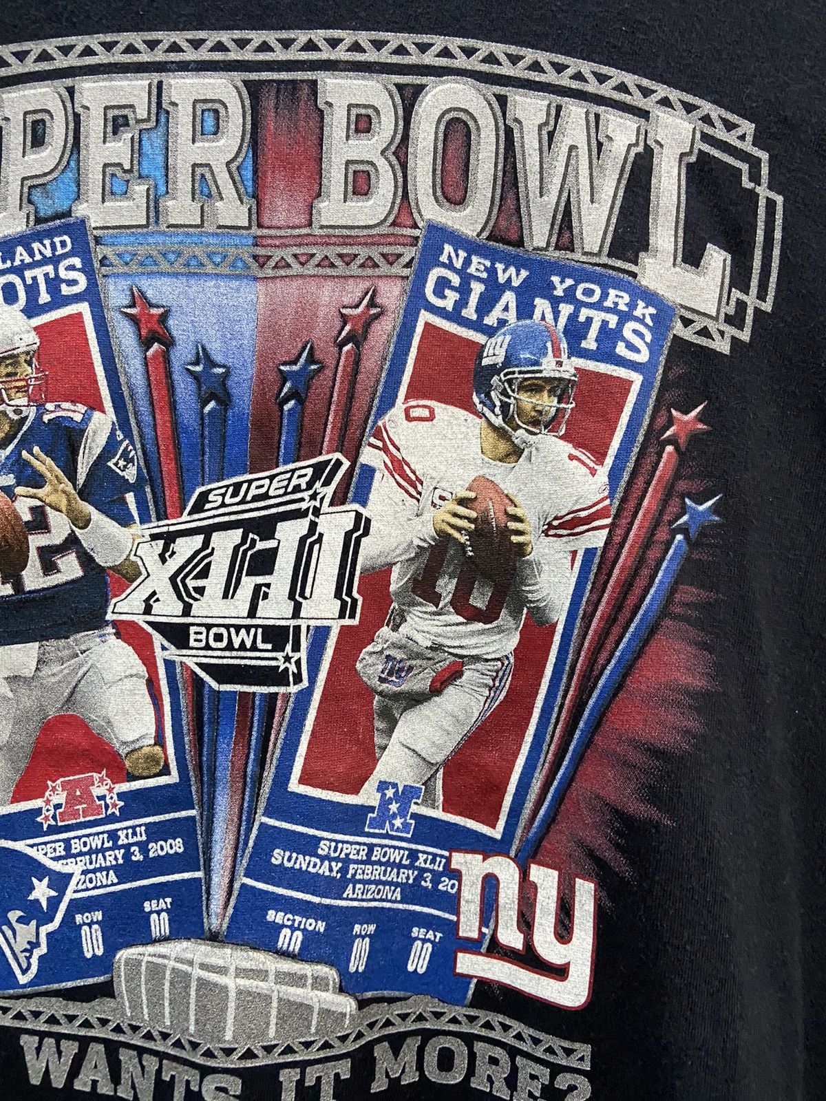 NFL NFL SUPERBOWL NY vs PATRIOTS SUPER XL-II BOWL 2008 TEE SHIRT Size US XXL / EU 58 / 5 - 3 Thumbnail