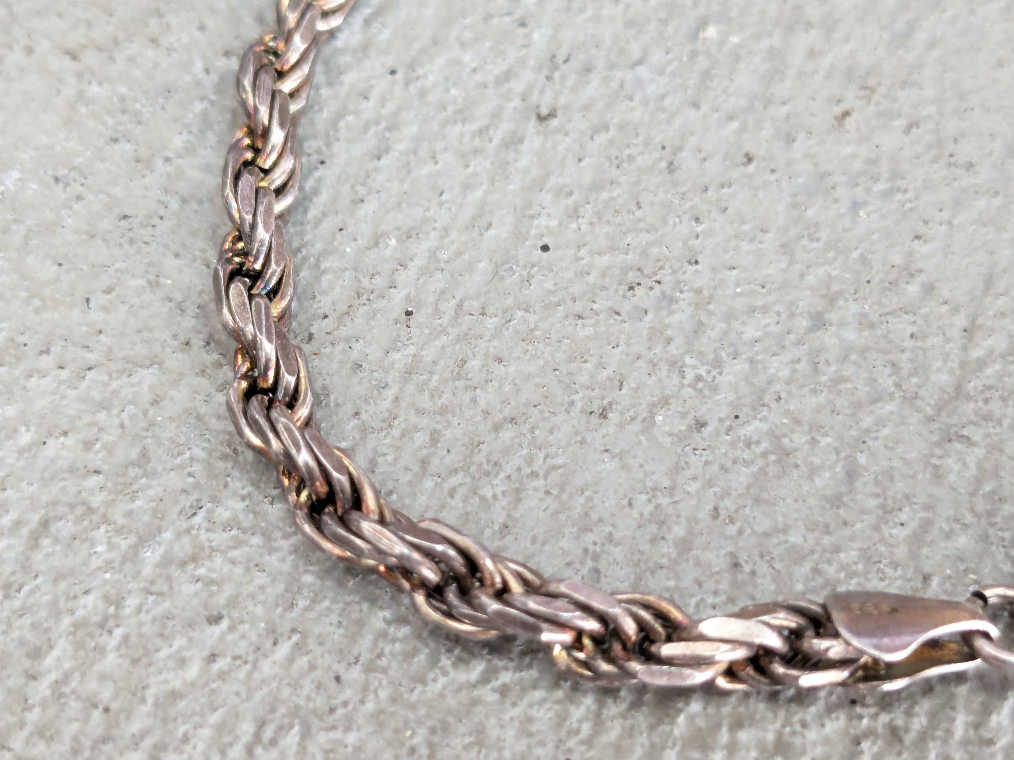 Jewelry × Vintage Vintage Sterling Silver Bracelet Rope Twist 8" Italy Size ONE SIZE - 6 Thumbnail