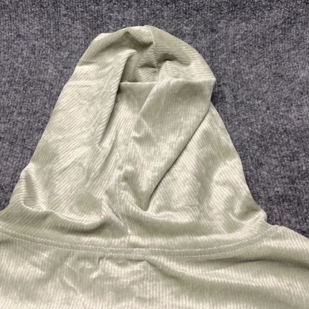 Vintage Rue21 Cropped Hoodie Womens S Green Good Vibes Long Sleeve Stretch Half Zip New Size S / US 4 / IT 40 - 5 Thumbnail
