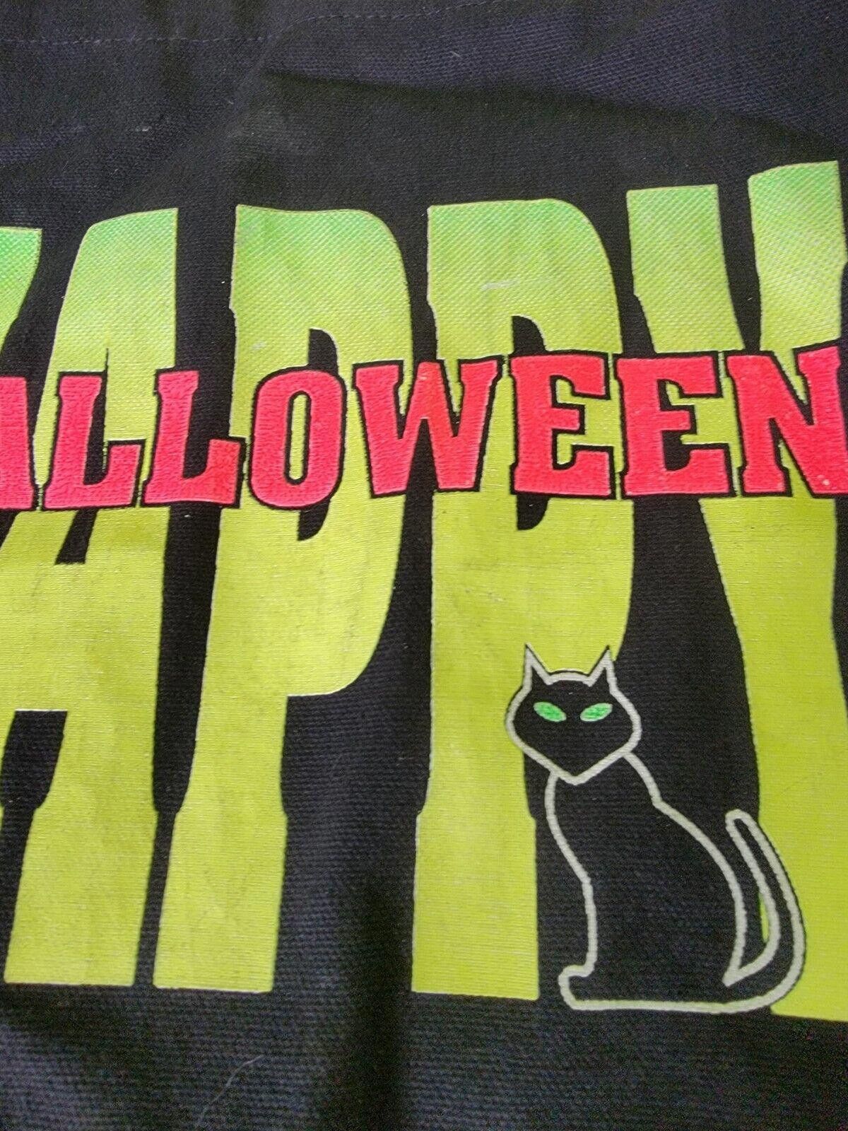 Designer Vintage Happy Halloween Candy Bag Treat Sack USA Witch Size ONE SIZE - 3 Thumbnail