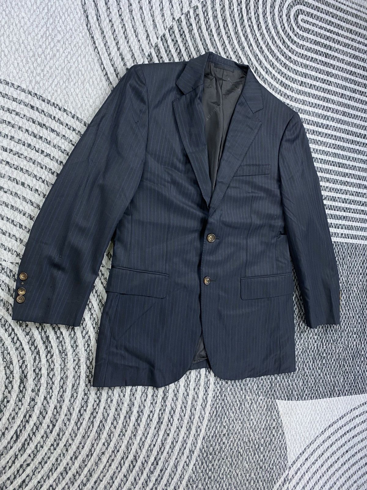 Burberry Vintage Burberry London Double Button Striped Blazer Jacket Size US M / EU 48-50 / 2 - 3 Thumbnail